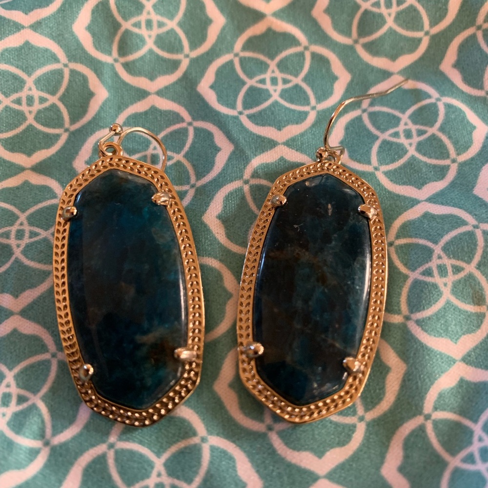 Kendra Scott Elle blue stone with gold